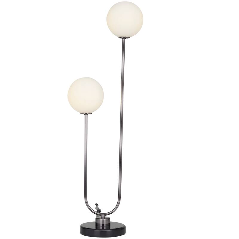 Stylish Metal Orb Light Table Lamp with Marble Base - Gold, Black, Silver