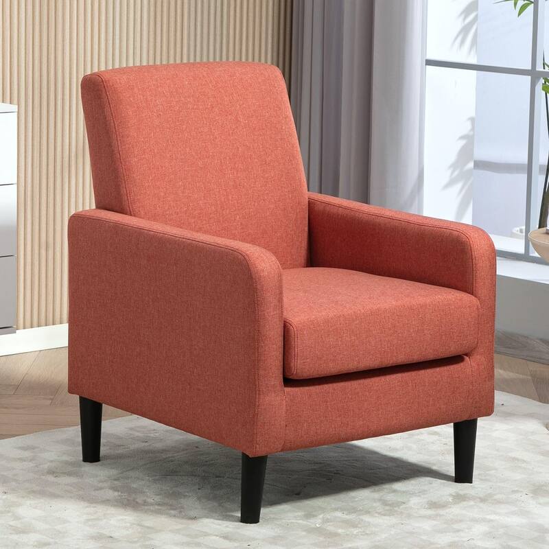 Minimalist Elegant Style Armchair with Solid Wood Frame Construction and New Soft Sponge