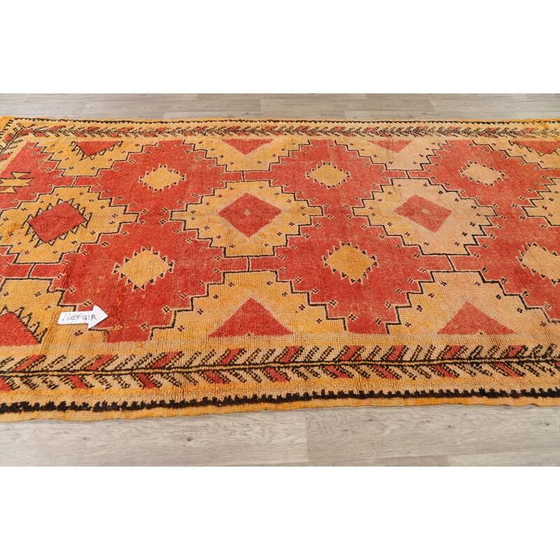 Stunning Tribal Moroccan Oriental Area Rug Wool Hand-knotted - 5'5" x 11'5"