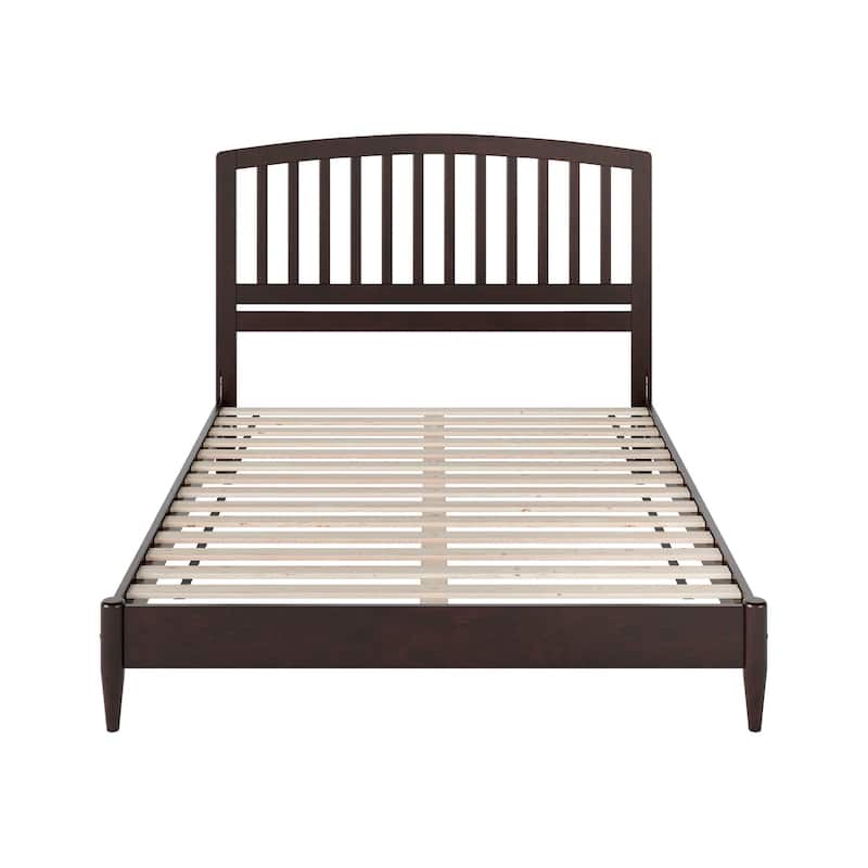 Solid Wood Low Profile Platform Bed - Espresso Finish, Modern Bedroom Furniture