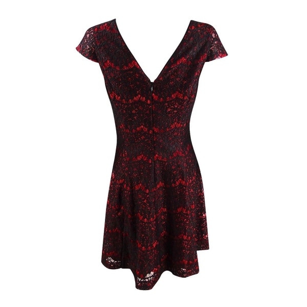 Kensie Women's Metallic Lace Fit & Flare Dress - Bed Bath & Beyond - 41457654 Kensie Women's Metallic Lace Fit & Flare Dress - Bed Bath & Beyond - 41457654