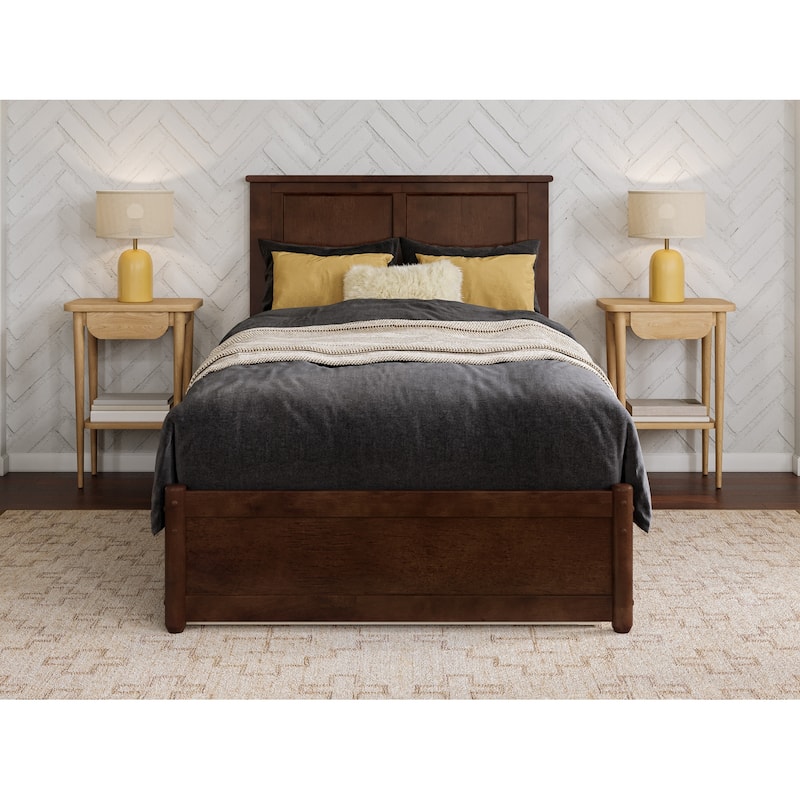 Felicity Platform Bed with Panel Footboard and Twin XL Trundle