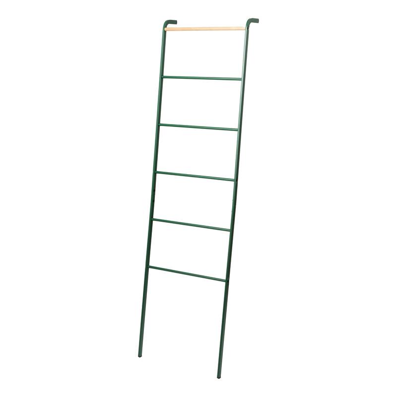 Yamazaki Home Leaning Storage Ladder - Two Styles, Steel, Ladder, Holds 13.2 lbs - L 9.45 x W 17.72 x H 62.99 inches