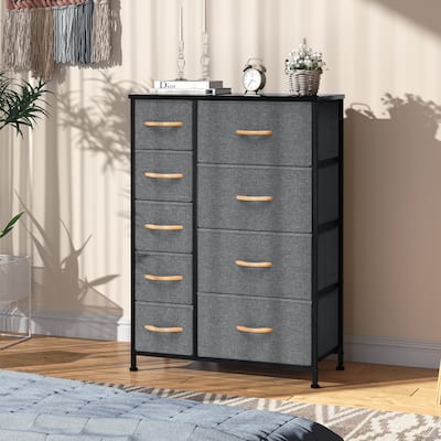 Vertical Dresser Storage Tower 9-drawer Chest Organizer Unit for Home