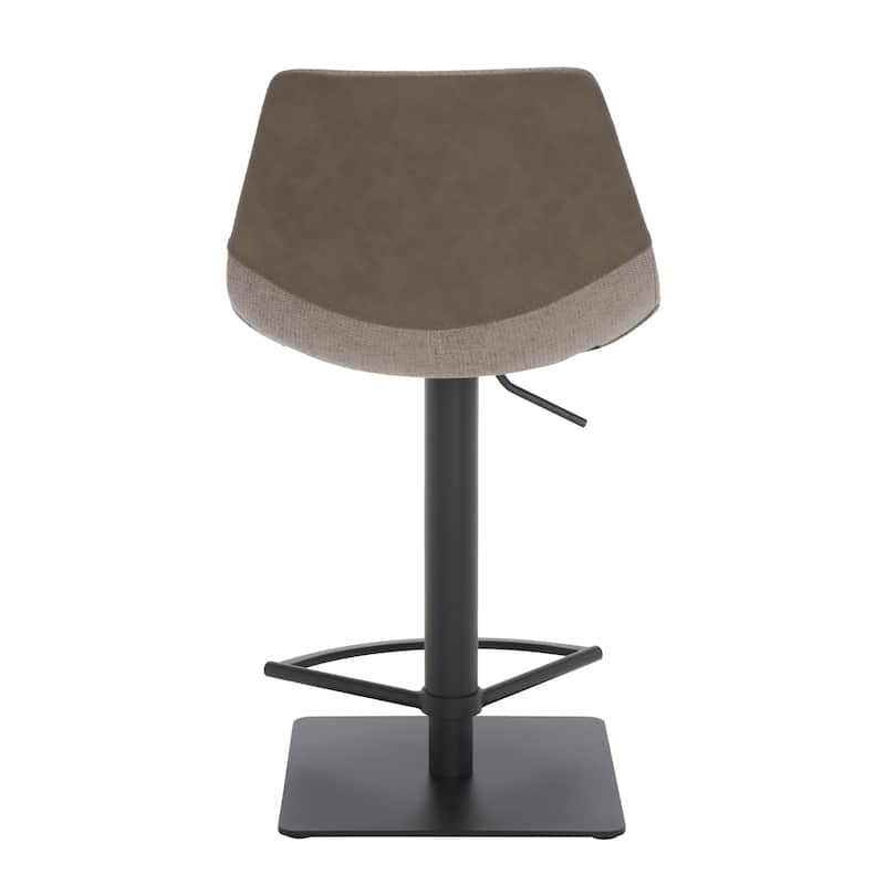 SAFAVIEH Peroline Gas Lift Adjustable Bar Stool - 19 In. W x 18 In. D x 32-42 In. H - 19Wx18Dx42H