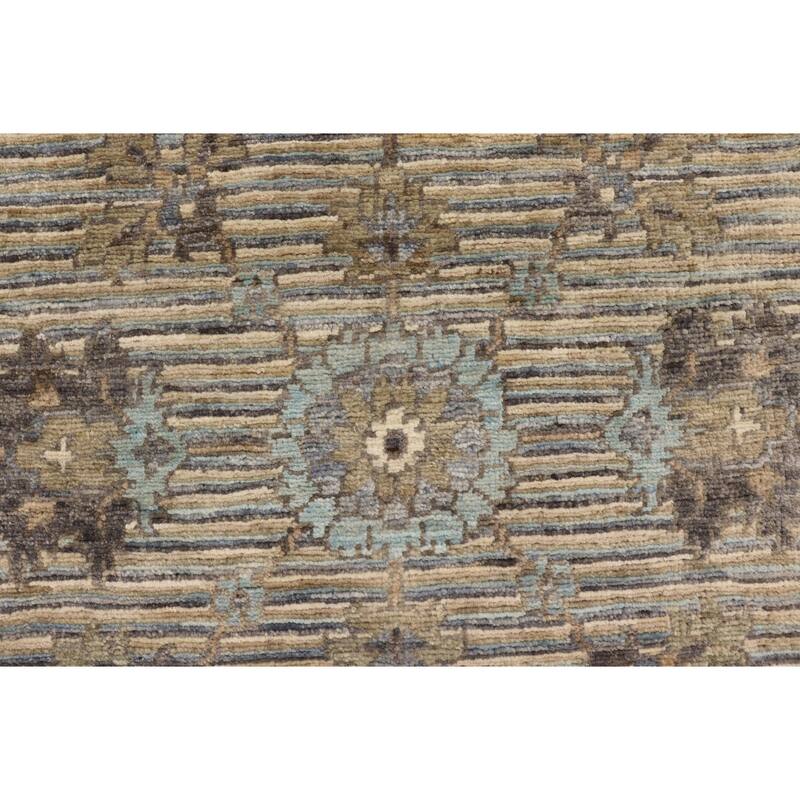 Vintage Inspired Gabbeh Floral Medallion Hand Knotted Area Rug