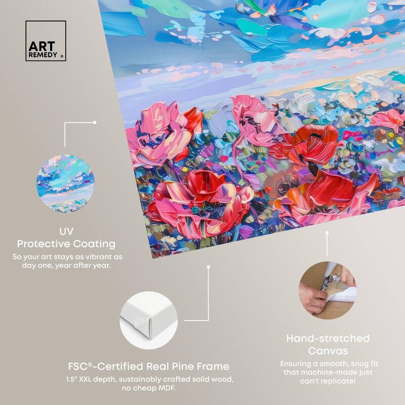Poppy Paradise Canvas by Art Remedy, Gallery Wrapped