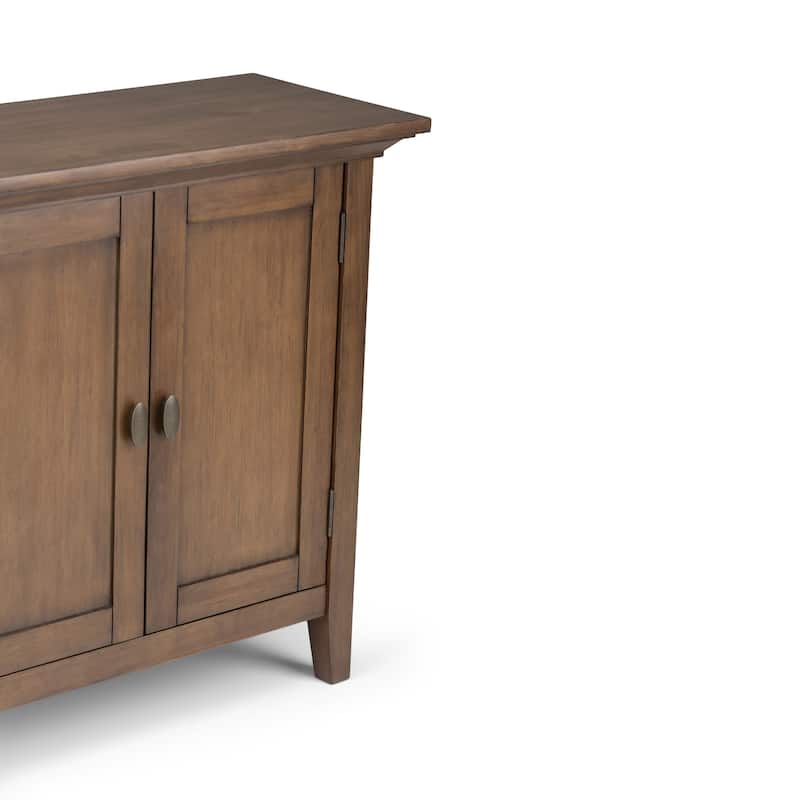 WYNDENHALL Mansfield SOLID WOOD 32 inch Wide Transitional Low Storage Cabinet - 32"w x 14"d x 31"h