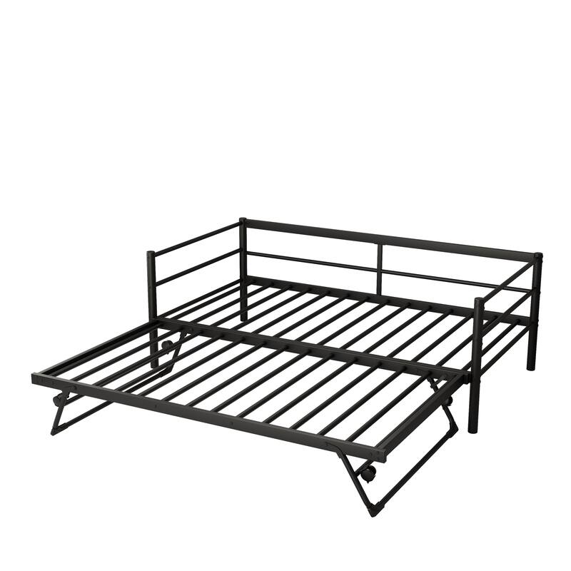 Twin Size Metal Daybed with Pop Up Trundle Bed Bath & Beyond 38230993