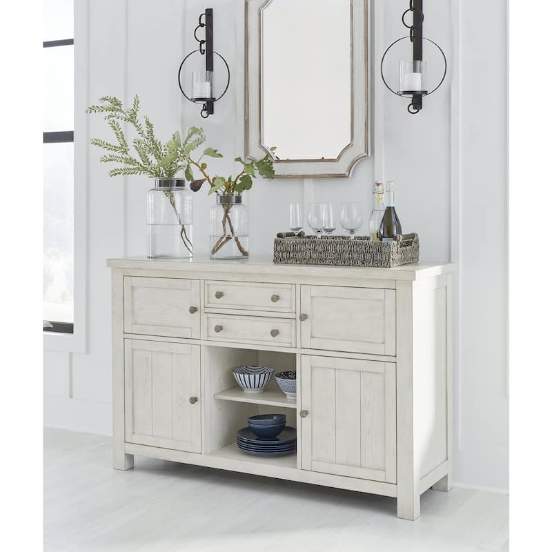 Signature Design by Ashley Robbinsdale Antique White Dining Server - 56"W x 18"D x 36.13"H