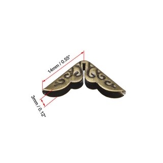 Metal Book Corner Protectors Edge Cover 14x14x3mm Bronze Tone 100pcs ...