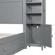 preview thumbnail 52 of 52, Modern Platform Bed with Integrated Cabinet and Drawers