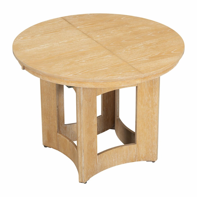 5-Piece Kitchen Table Set with 4 Upholstered Chairs and 16-Inch Removable Leaf