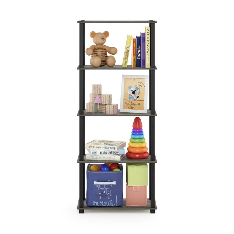 Furinno Turn-S-Tube 5-Tier Square Leg Multipurpose Display Rack