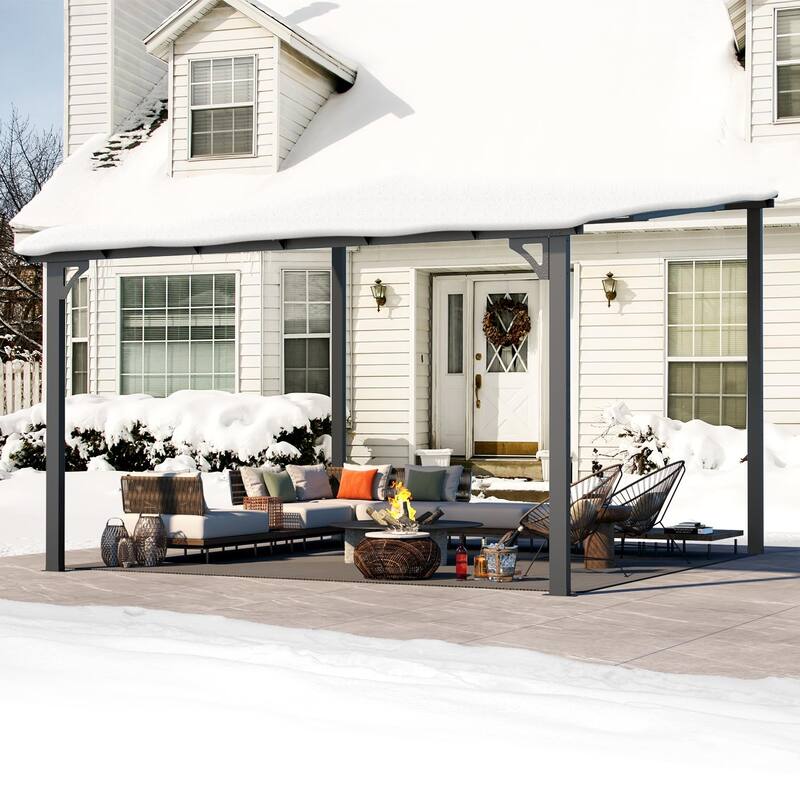 AECOJOY Wall Mounted Gazebos Pergola Gazebo Awnings for Backyard