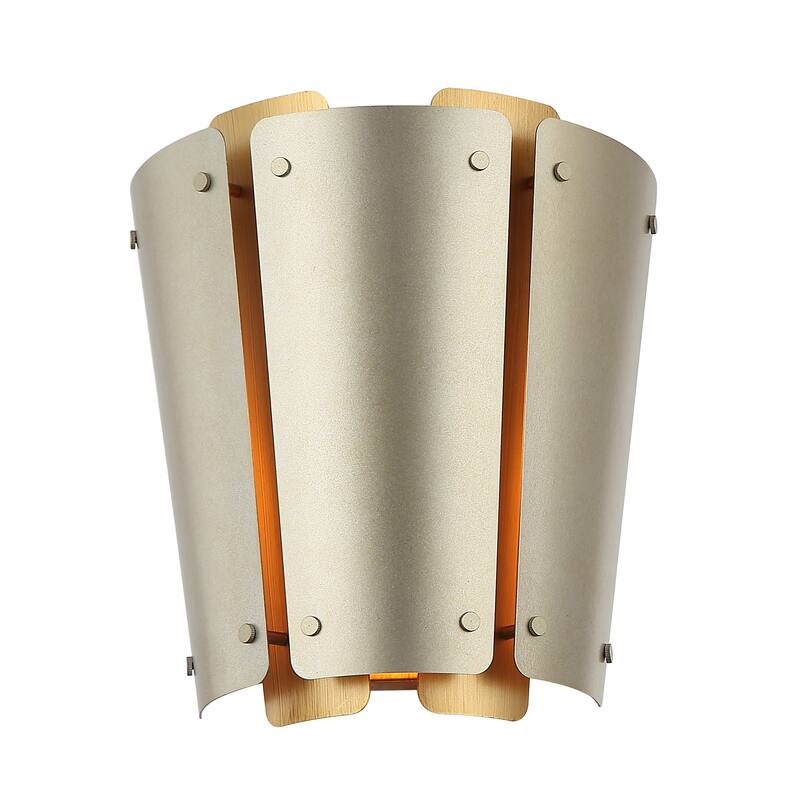 Varaluz Peep Show 1-Light Wall Sconce - Sunwashed Silver/Brushed Sienna