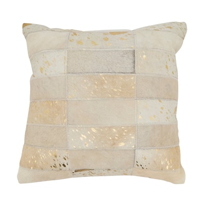 Chic Hair On Leather Throw Pillow