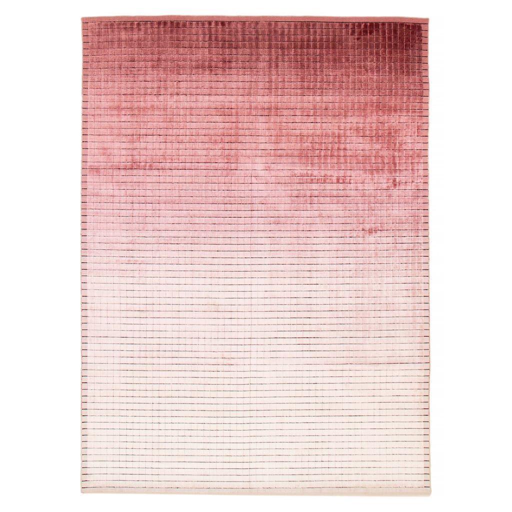 ECARPETGALLERY Hand Loomed Elysian Pink Viscose Rug - 6'9 x 9'6