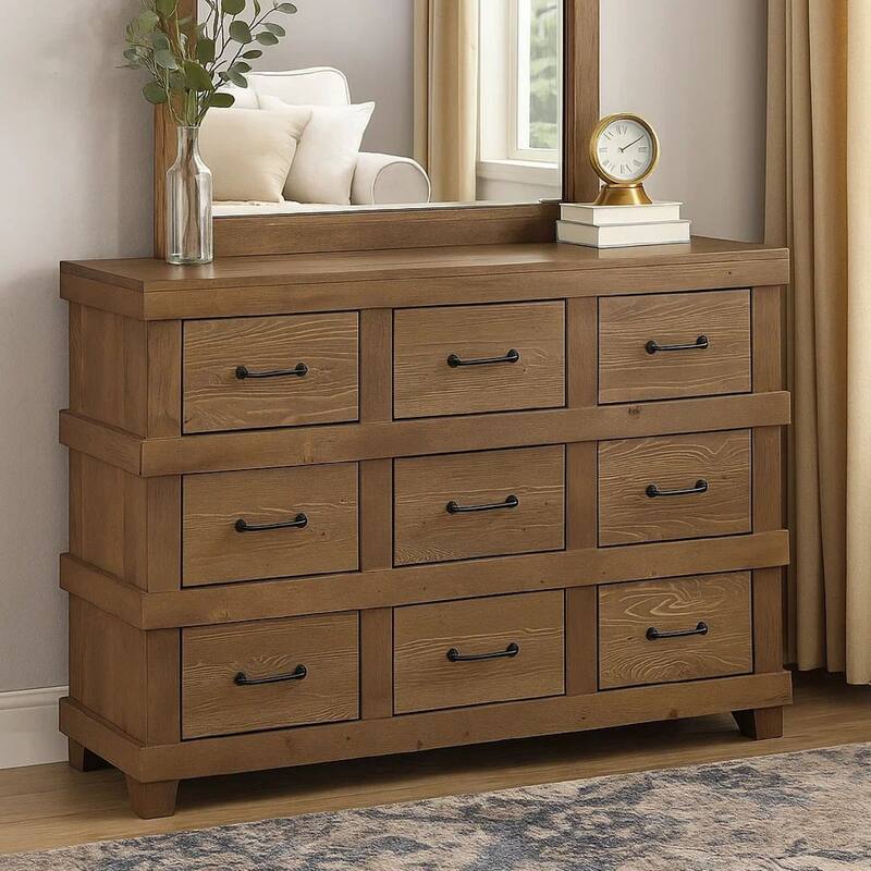 Capacious Wooden Dresser, Antique Oak