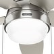 preview thumbnail 8 of 22, Hunter Lilliana Low Profile Ceiling Fan w/LED Light Kit, Pull Chain, Exclusive SureSpeed - Modern, Transitional
