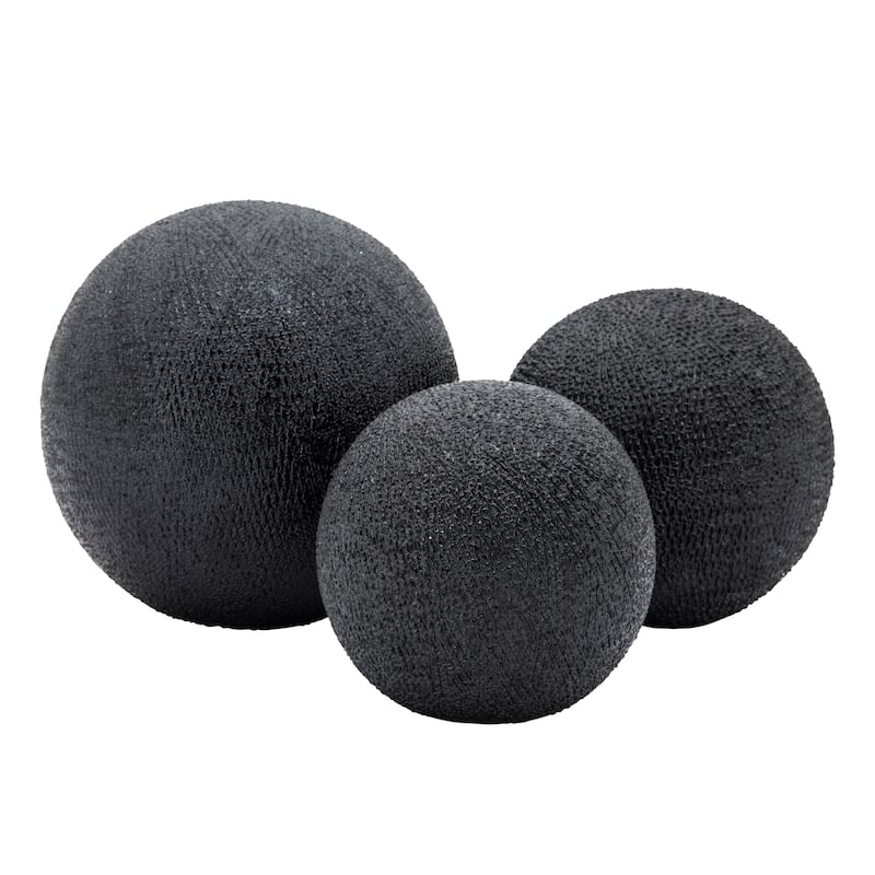 Sagebrook Home Ceramic Beaded Orbs Set of 3 - 6" x 6" x 6"