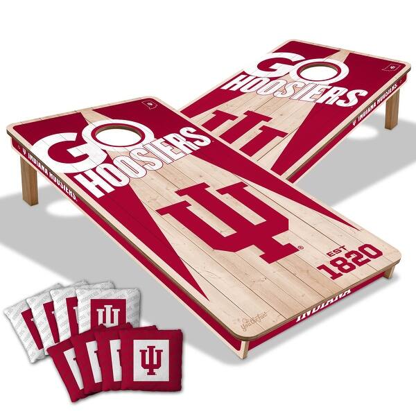 slide 2 of 6, Indiana Hoosiers NCAA 2x4 Cornhole Board Set Include Carrying Case