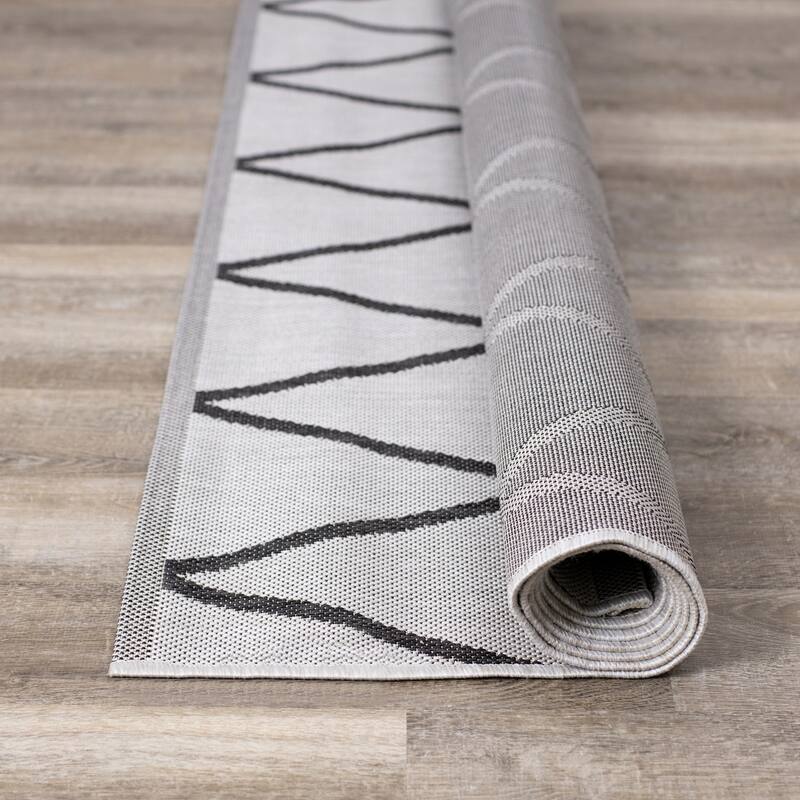 Jackson Collection - Grey Diamond Indoor/Outdoor Rug