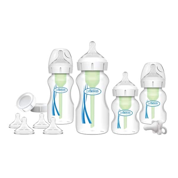 slide 1 of 1, Dr. Brown's Anti-Colic Options+ Wide-Neck Bottle Essentials Gift Set - Clear