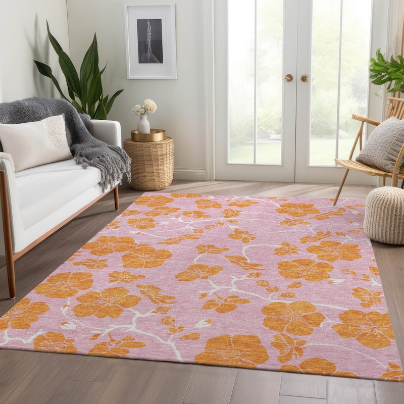 Premium Washable Super Soft Modern Floral Mayfield Rug