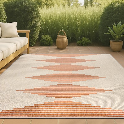 JONATHAN Y Castara Diamond Stripe Indoor/Outdoor Area Rug