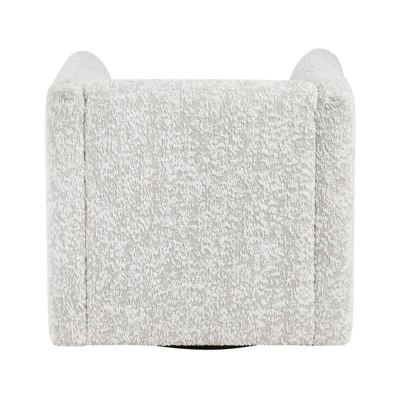 Quinn 33" Jacquard Swivel Chair - Lumbar Pillow, 360-Degree Swivel