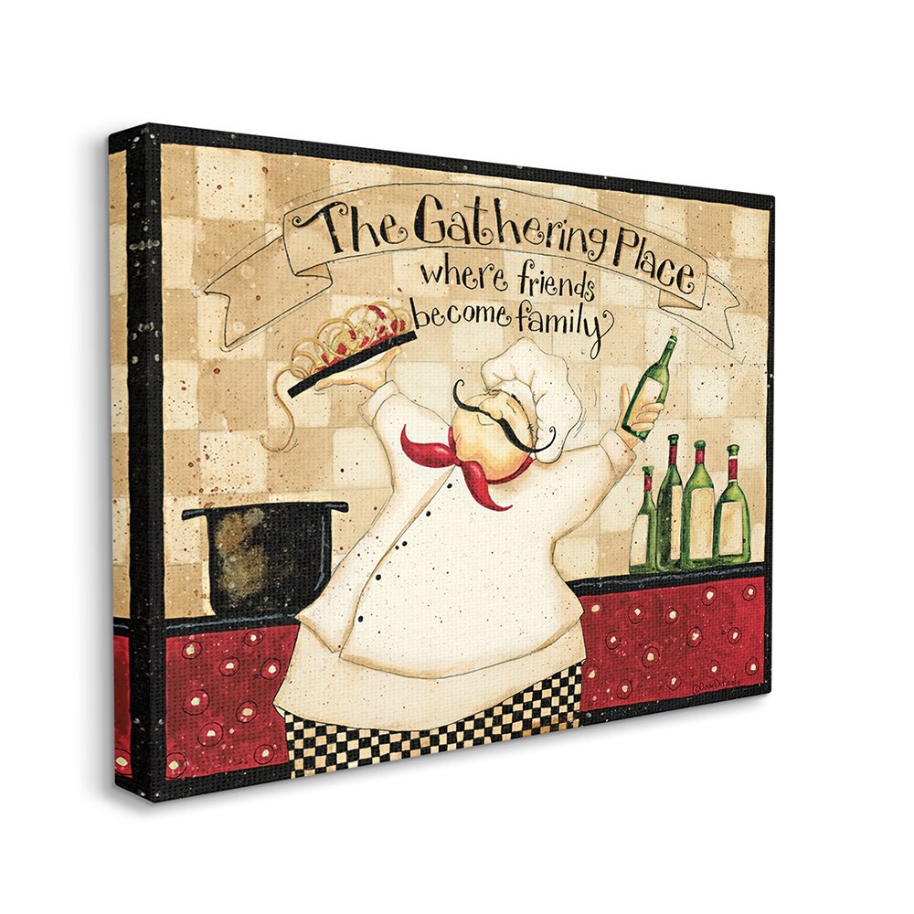 Stupell The Gathering Place Phrase Vintage Kitchen Chef-image