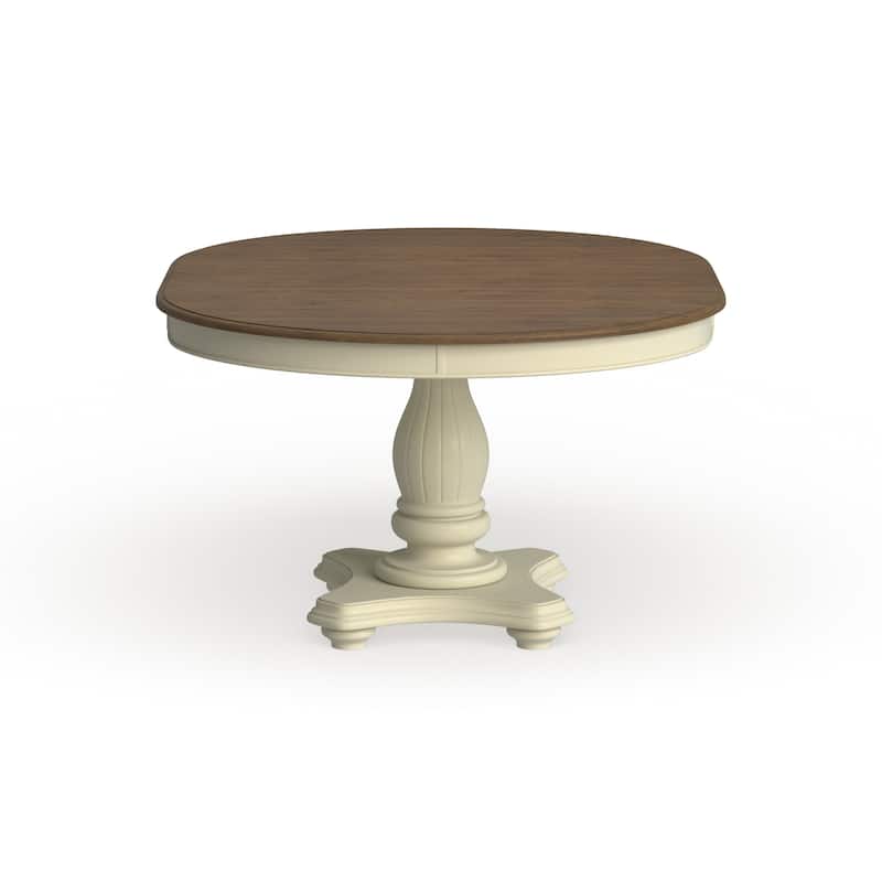 The Gray Barn Arctic Arrow 48x60 Single Pedestal Oval Dinette Table - White