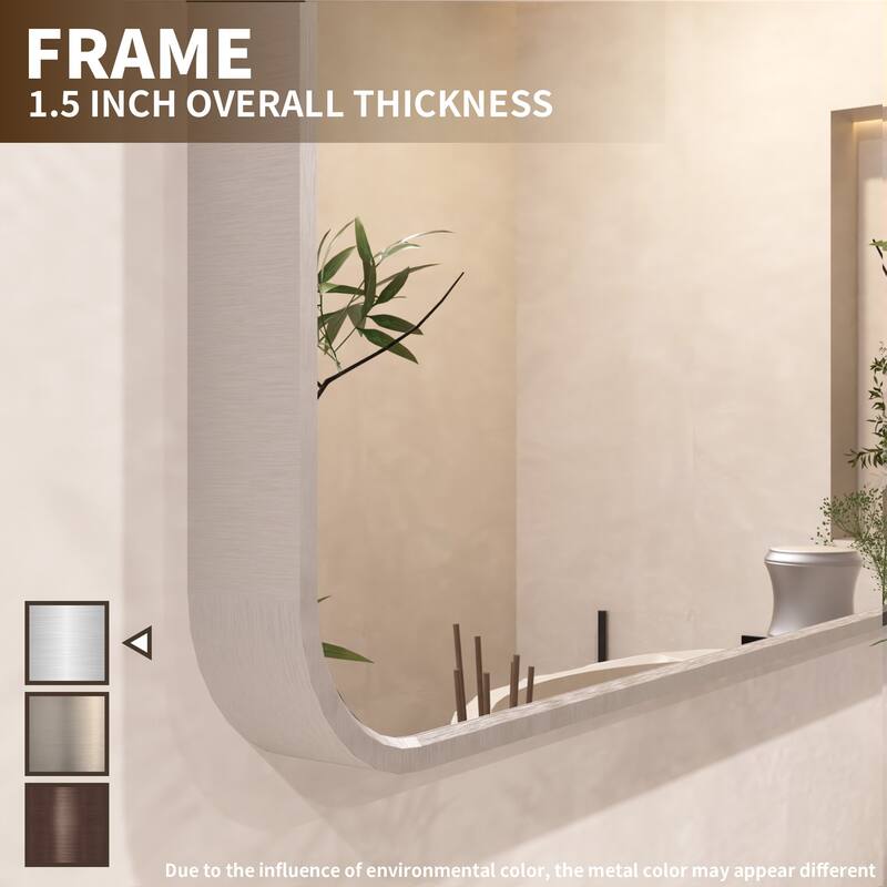 24/30/42/48/60 inch Rectangle Frameless Wall Mounted Bathroom Vanity Mirror