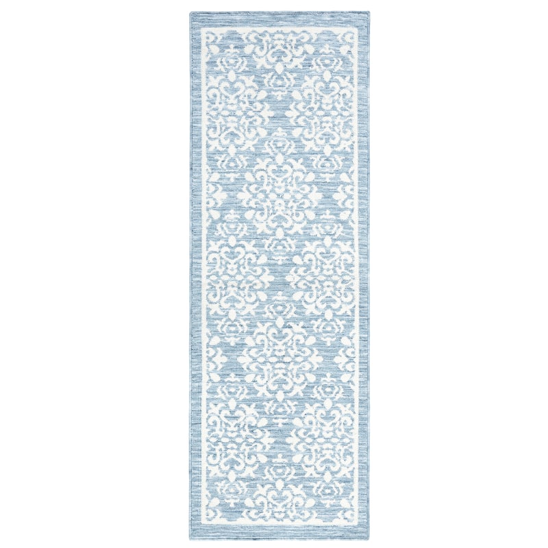 TOWN & COUNTRY EVERYDAY Walker Damask Medallion Everwash Washable Multi-Use Non-Slip Backing Decorative Rug