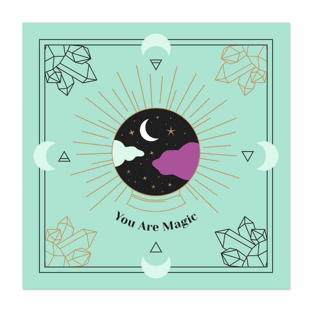 Magic Altar Drawing Bohemian Globe Inspirational Art Print/Poster