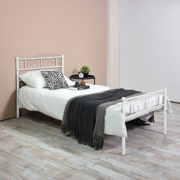 Shop Twin/Full Size Metal Bed Frame Platform Headboards ...