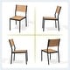 preview thumbnail 8 of 39, 11/13-Piece Outdoor Aluminum Dining Table Set Rectangular Table with Umbrella Hole and Stackable Chairs