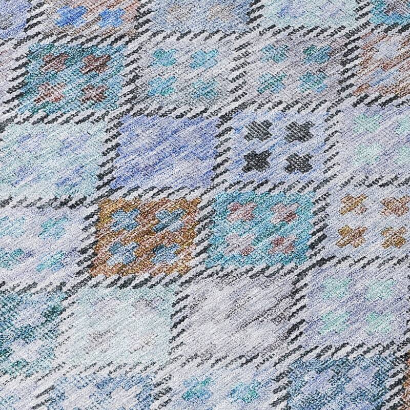 HomeRoots Geometric Transitional Rectangle Outdoor Rug