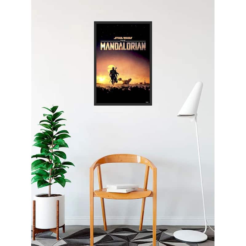 The Mandalorian Dusk Framed Poster - 24 x 36 Inch