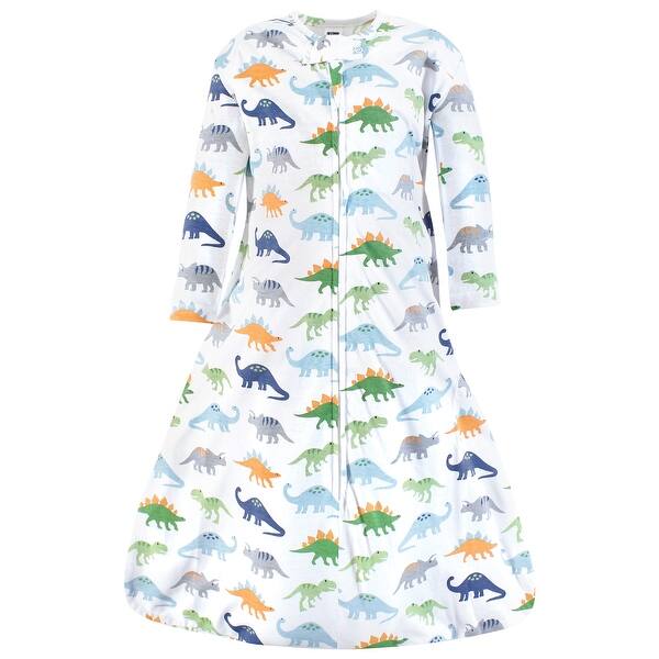 slide 1 of 1, Hudson Baby Long Sleeve Cotton Jersey Sleeping Bag, Sack, Blanket, Dinosaurs 0-6 Months - Dinosaurs