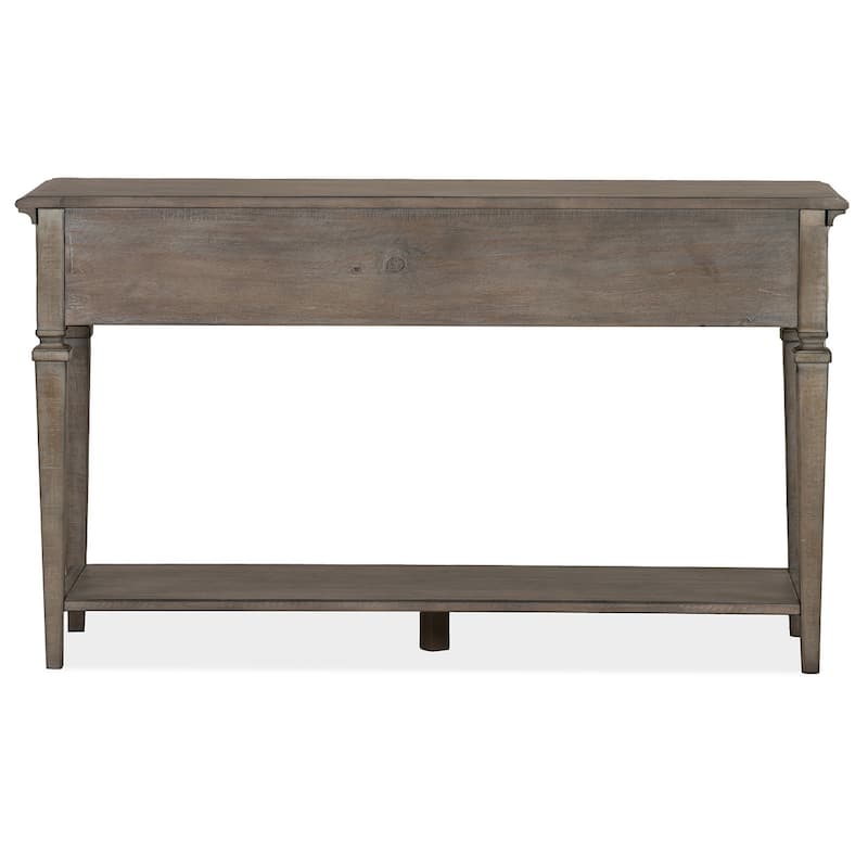 Magnussen Home Lancaster Dovetail Grey Rectangular Sofa Table - 50''W x 17''D x 29''H