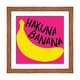 preview thumbnail 17 of 18, iCanvas "Banana Yellow Pink Fruit Coloring Illustration" by Art Mirano Walnut - 16x16x1
