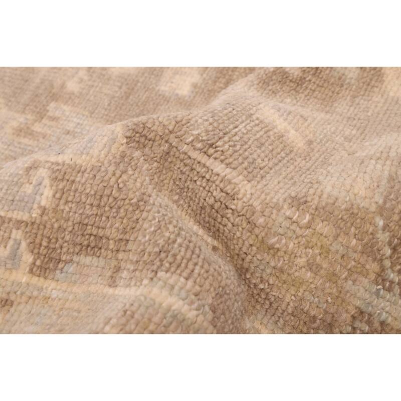 ECARPETGALLERY Hand-knotted Kavya Oushak Taupe Wool Rug - 9'1 x 12'3