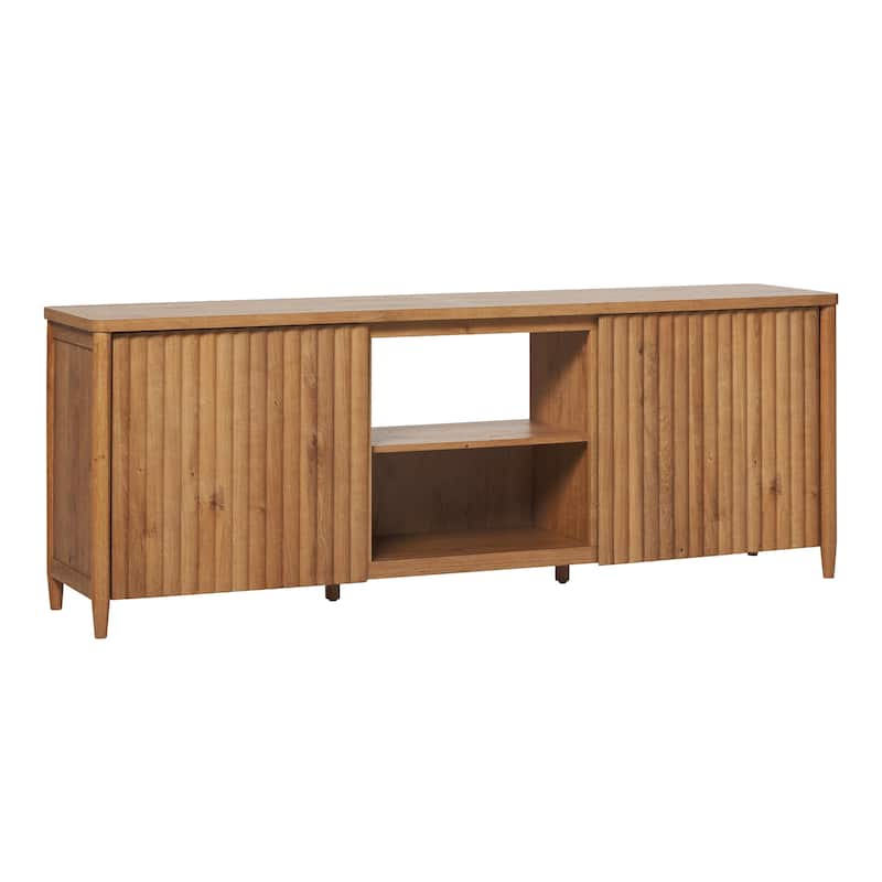 Middlebrook Scandinavian Reeded 70-inch TV Stand with Open Storage