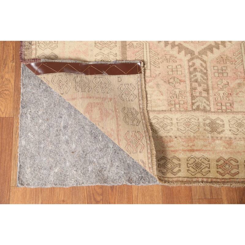 Ardebil Persian Antique Runner Rug Hand-Knotted Wool Carpet - 3'6" x 9'11"
