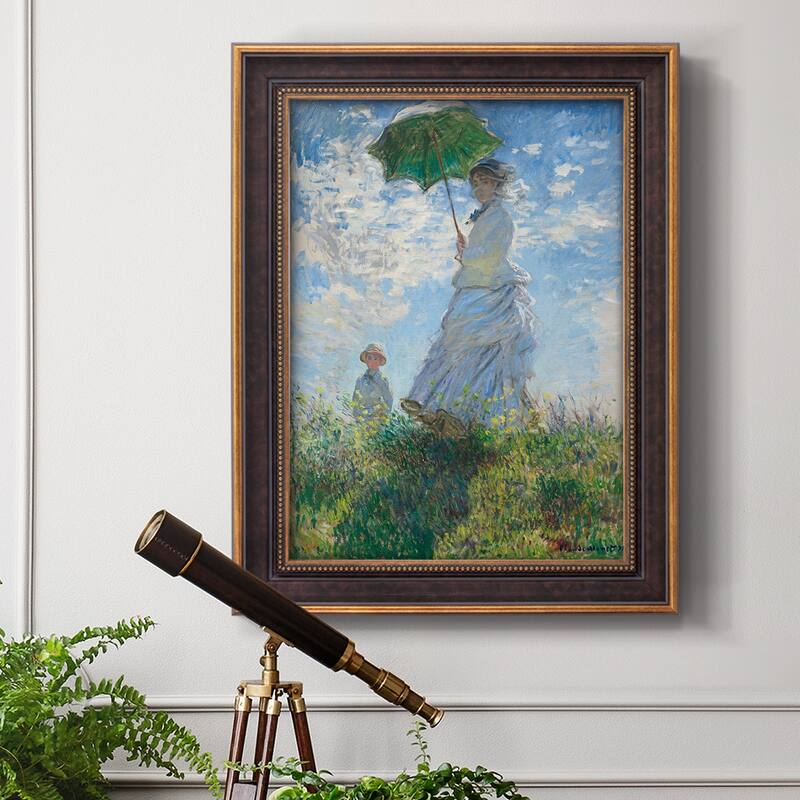 Woman with a Parasol  Premium Framed Canvas- Ready to Hang