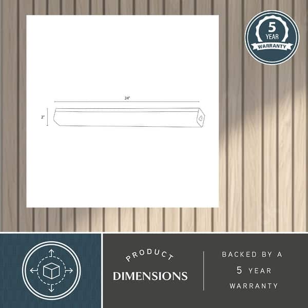 24 inch Connectable LED Hard Wired Utility Strip Light 1000 Lumens - 24-in W x 2-in H x 2.5-in D