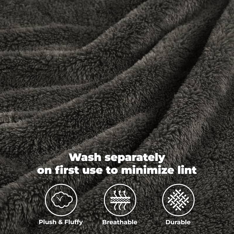 Superior Solid Fluffy Fleece Blanket, Plush and All Season