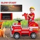 preview thumbnail 6 of 7, Qaba 12V Ride on Fire Truck, Battery Powered Electric Car for Kids with Siren, Flashing Lights Fire Extinguisher, Red